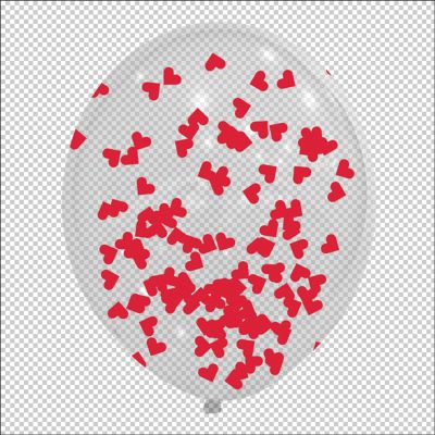11 Inch Confetti Love Balloons (pack quantity 6)