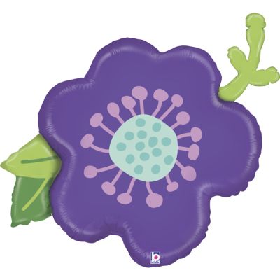39 Inch Purple Flower Foil Balloon