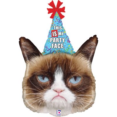 Grumpy Cat Party Face Foil Balloon