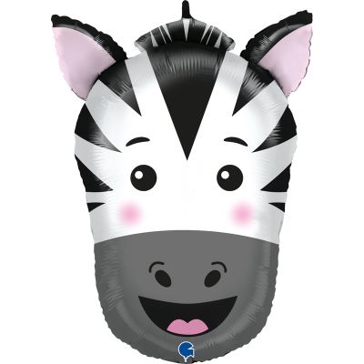 29 Inch Zebra Head  Foil Balloon
