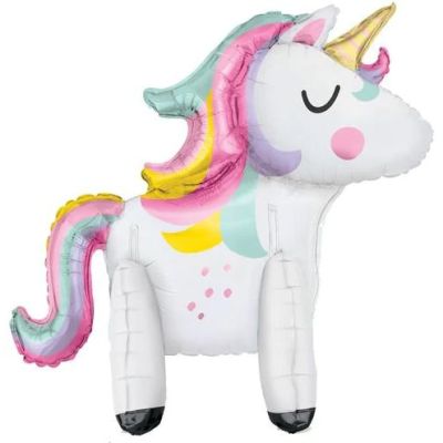 30 Inch Giant Standing Unicorn Balloon Centerpiece