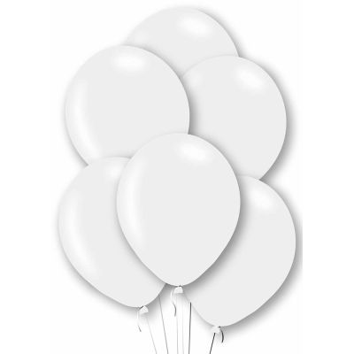 27cm White Balloons (pack quantity 10)