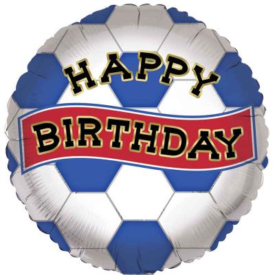 18 Inch Blue And Red Birthday Foil Balloon