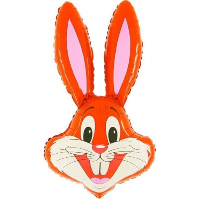 36 Inch Red Rabbit Shaped Foil Balloon