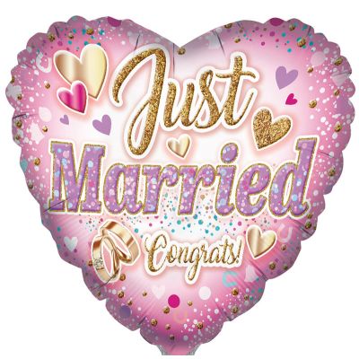 18 Inch Just Married Foil Balloon