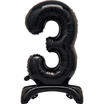 30 Inch Black Foil Standing Numeral 