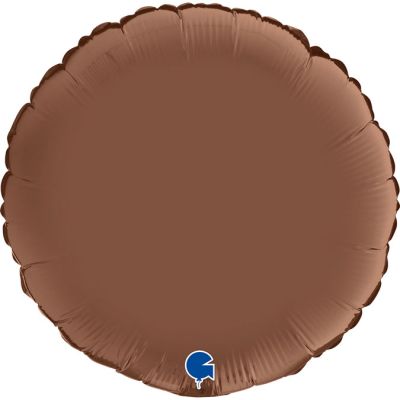 18 Inch Satin Chocolate Round Foil Balloon