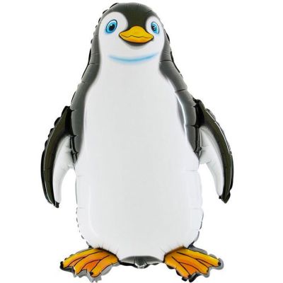 29 Inch Black Penguin Shaped Foil Balloon