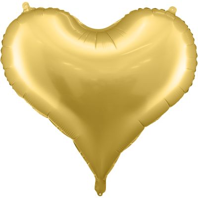 24 Inch Gold Trendy Heart Foil Balloon