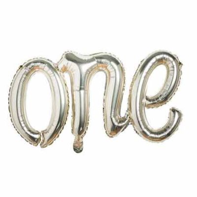 Gold 'one' Balloon