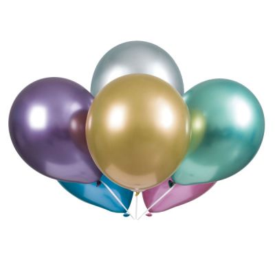 11 Inch Assorted Platinum Latex Balloons (pack quantity 6)