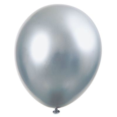 11 Inch Silver Platinum Latex Balloons (pack quantity 6)
