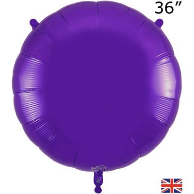 36 Inch Purple Round Foil Balloon