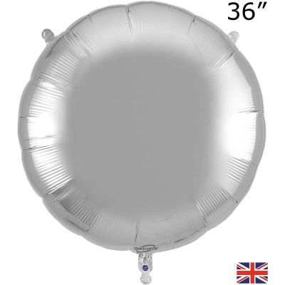 36 Inch Silver Round Foil Balloon