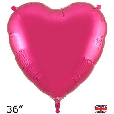 36 Inch Fuchsia Heart Foil Balloon