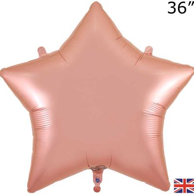 36 Inch Rose Gold Star Foil Balloon