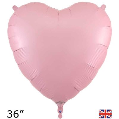36 Inch Matte Pink Heart Foil Balloon