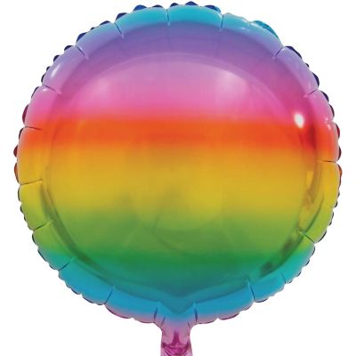 18 Inch Rainbow Round Foil Balloon