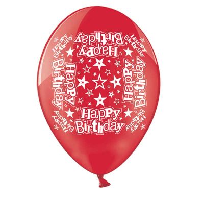 9 Inch Happy Birthday Printed Balloons (pack quantity 10)