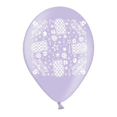 9 Inch Age 5 Printed Balloons (pack quantity 10)
