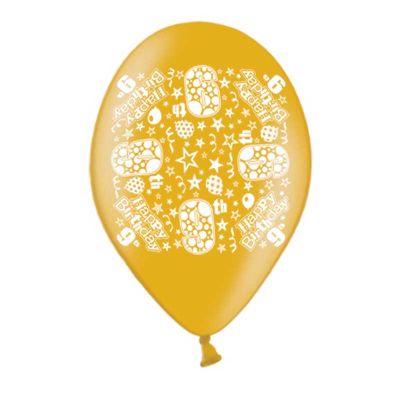 9 Inch Age 9 Printed Balloons (pack quantity 10)