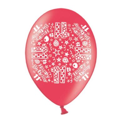 9 Inch Age 11 Printed Balloons (pack quantity 10)