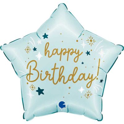 18 Inch Blue Birthday Foil Balloon