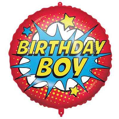 18 Inch Happy Birthday Super Hero Foil Balloon