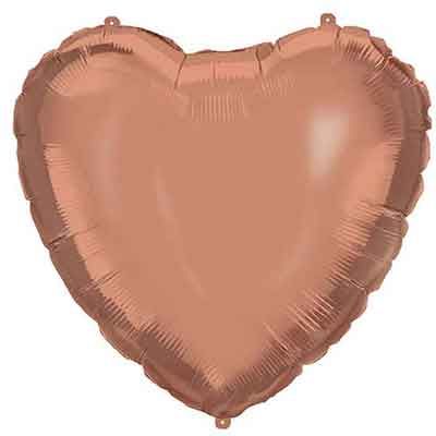18 Inch Rose Gold Heart Shaped Foil Balloon