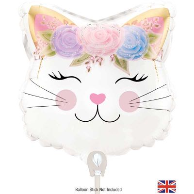 9 Inch Mini Shape Floral Kitten