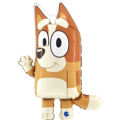 34 Inch Bluey Bingo Shaped Foil Balloon