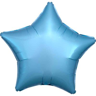 19 Inch Metallic Pearl Pastel Blue Star Shaped Foil Balloon
