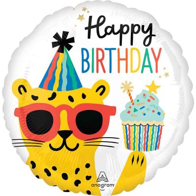 18 Inch Party Animal Happy Birthday Foil Balloon