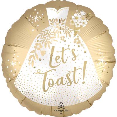18 Inch Let's Toast Foil Balloon
