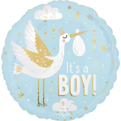 18 Inch Special Delivery Baby Boy Foil Balloon