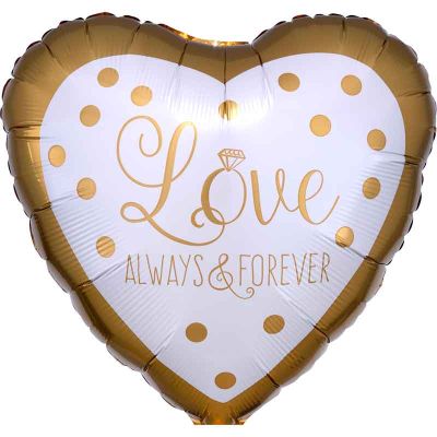 18 Inch Sparkling Gold Wedding Foil Balloon