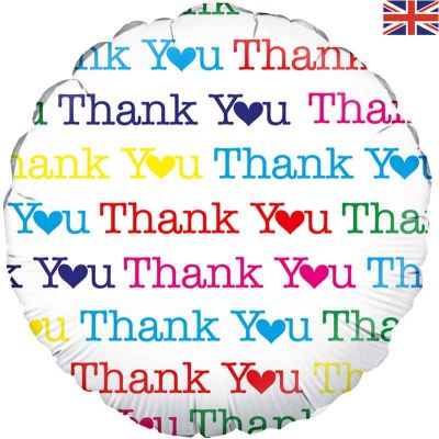 18 Inch Thank You Heart Foil Balloon