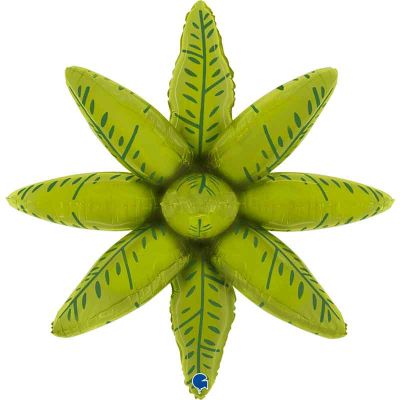 27 Inch Deco-tropical Leaves Air Fill Foil Balloon