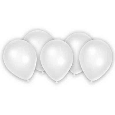 Metallic Pastel White Balloons (pack quantity 8)