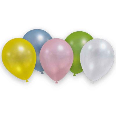 Assorted Colours Metallic Balloons (pack quantity 8)