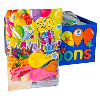 10 Inch Assorted Classic Party Balloons 15s (pack quantity 20)