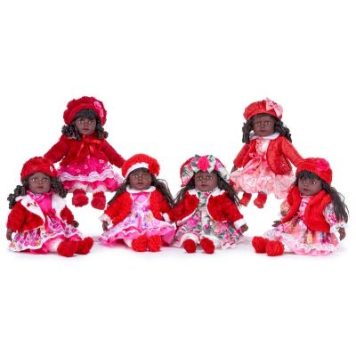 6assorted 51cm Black Doll In Costume