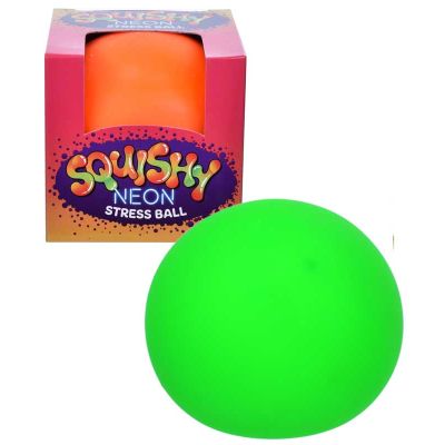 90mm 3assorted Squishy Neon Stress Ball 12s