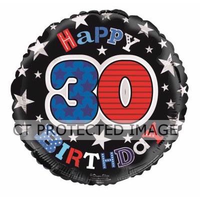18 Inch 30th Birthday Male Foil Balloon