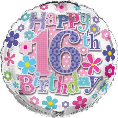 18 Inch Sweet 16 Foil Balloon