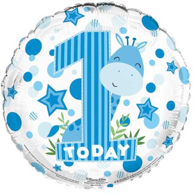 18 Inch 1st Birthday Boy Foil Balloon