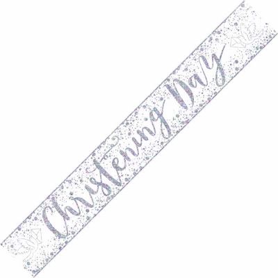 9ft Christening Day Wall Banner