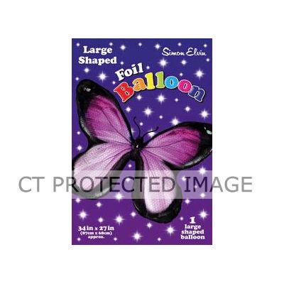 Lilac Butterfly Shaped Foil Balloon