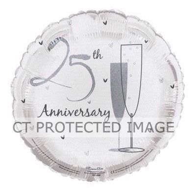 18 Inch 25th Anniversary Foil Balloon