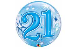 21st Birthday Bubble Balloons